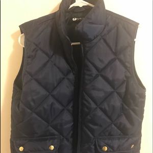 Navy Blue quilted Vest
